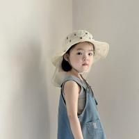 Gorro panamá Kawaii para niños, protección del cuello, bordado de dibujos animados, sombrero para el sol para bebé, protector solar, sombrero de pescador de verano de secado rápido para niñas - details 16