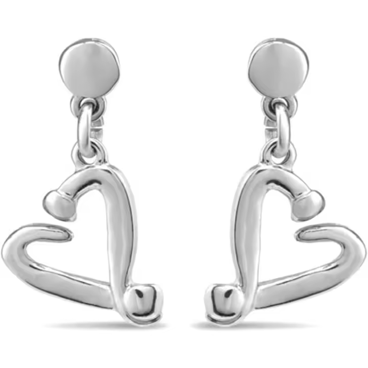 UNOde50-Pendientes de tuerca con forma de corazón y clavos - 1