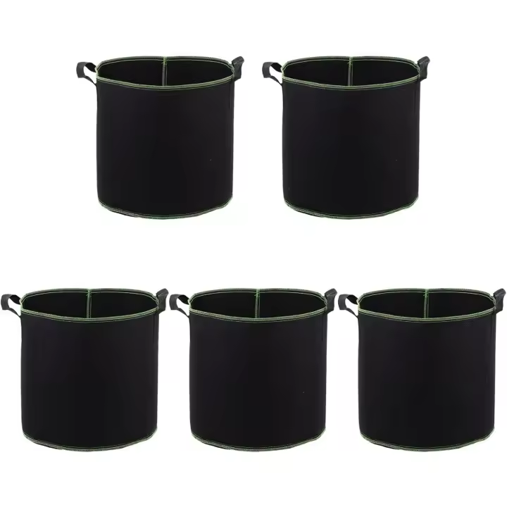 Bolsas de vivero de plantas transpirables no tejidas, ideales para cultivo de vegetales, jardinería, 5 uds. - 1