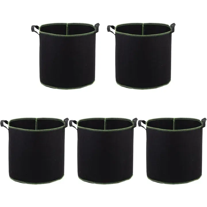 Bolsas de vivero de plantas transpirables no tejidas, ideales para cultivo de vegetales, jardinería, 5 uds. - 1