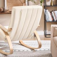 Relax Reposapiernas Sillón de Relax Ajustable Beige 50 x 80 x 90 cm FST16-W - details 8