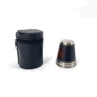 Villa para acampar al aire libre, juego de tazas VIE, suministros para picnic, copas de vino y cerveza de acero inoxidable, cuero PU, 30/70 ml, 4 piezas. - details 3