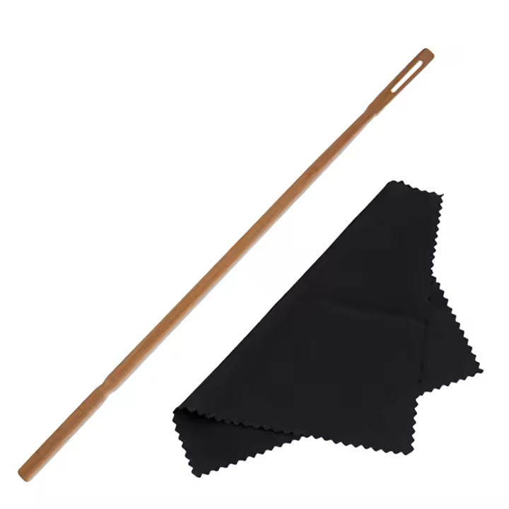 Barra de limpieza con paño, Kit de limpieza de flauta de viento de madera, instrumentos musicales, accesorios - 1