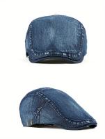 1pc Adjustable Herringbone Berets Peaked Flat Cap For Unisex Ideal choice for Gifts - details 5