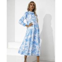 Vestidos elegantes y bonitos estampados para mujer, vestido suelto de manga larga con cuello redondo, nueva promoción - details 6
