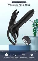 Leten Vibrador de Retraso para Parejas Anillo Doble para Estimulación Clitoris - details 0