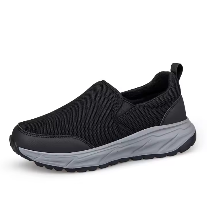 2025 Zapatos deportivos de ocio al aire libre para mamá que camina de un paso, de mediana edad y para personas mayores, zapatos de malla ligeros - 1