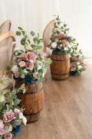 Arreglo de flores artificiales independiente para boda, arco de pasillo, mesa de entrada de bienvenida, centros de mesa, decoración Floral, Juego de 2 - details 3