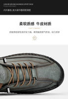 Zapatos de cuero de moda para hombres populares herramientas al aire libre costura retro media y alta parte superior de la moda casual zapatos de cuero de los hombres zapatos casuales. - details 9