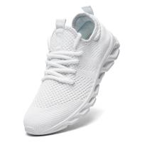 Zapatos Deportivos informales para hombre, zapatillas ligeras de malla transpirable para exteriores, color blanco y negro, para correr y trotar - details 0