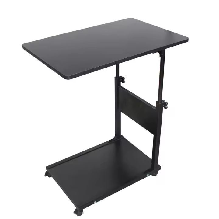 Mesa auxiliar móvil, mesa auxiliar con ruedas, para ordenador portátil, altura regulable, mesa de café móvil, mesa de sofá - 1