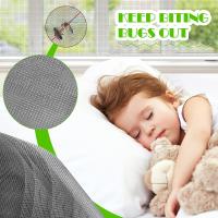 Mosquitera con cremallera para ventana, malla antimosquitos con Velcro, cortina autoadhesiva a prueba de insectos - details 2
