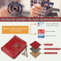 Cera de petróleo Corta de cuero Vintage para Mujeres, Carteras pequeñas, Monedero Lindo, Monedero del Bolso Femenino - details 5