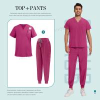 Trajes quirúrgicos de enfermera Unisex para hombre y mujer, uniforme médico de Hospital, pantalones para correr, uniformes veterinarios de enfermería - details 14