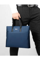 Bolso para ordenador portátil de negocios, maletín de alta calidad, bolso oficial para hombre, gran capacidad, impermeable, negro, azul y gris - details 6
