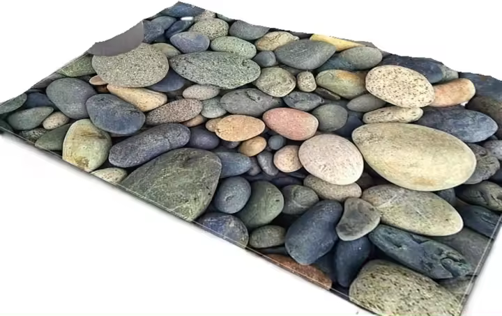 Alfombras para sala de estar Alfombra con estampado creativo de adoquines, alfombra decorativa para dormitorio (color: color de imagen, tamaño: 50-80 cm) - 1