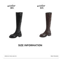 Nueva plataforma retro caballero botas ensanchadas de tubo alto de cuero suave plisado de tacón alto - details 5