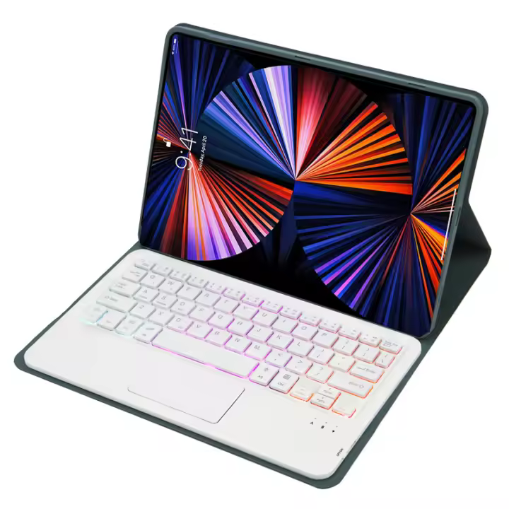 Funda de Teclado para OnePlus Pad/OPPO Pad 2, funda para tableta de 11,61 pulgadas, Teclado español, Touchpad retroiluminado arcoíris, 2023 - 1