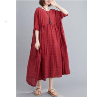 Elegante Vestido Negro de Algodón Vintage Manga Corta, Color Sólido, Moda Casual para Mujeres verano 2025 - details 2