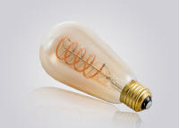 Bombilla LED Vintage Edison regulable ST64, Bombilla de filamento suave en espiral, ámbar cálido, 2300K, E27, 4W, 40W, 60W, tornillo de tungsteno - details 2