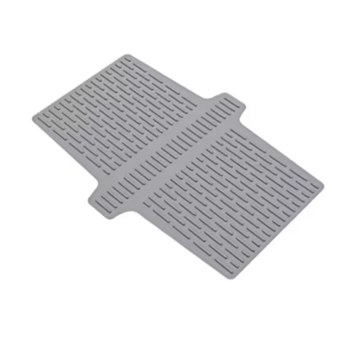 Alfombrilla protectora divisora ​​de fregadero de silicona, almohadilla de secado de platos antideslizante resistente al calor, alfombrilla plegable de drenaje rápido para fregadero, sartenes - 1
