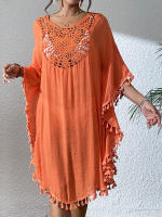 Vestido playero de talla grande para mujer, suave, de ganchillo, falda envolvente para bikini, para trajes de baño, tallas extendidas, elementos esenciales para vacaciones - details 10