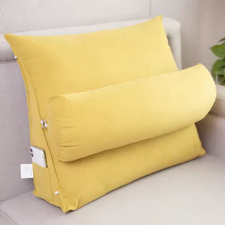 Cojín de Soporte Lumbar para Oficina Sofá Cama Almohada de Lectura Suave Cojín de Espalda para Alivio del Dolor - 1