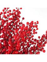 Ramo de Bayas Rojas Artificiales Decoración de Navidad Reutilizable Material de Plástico De China - details 6