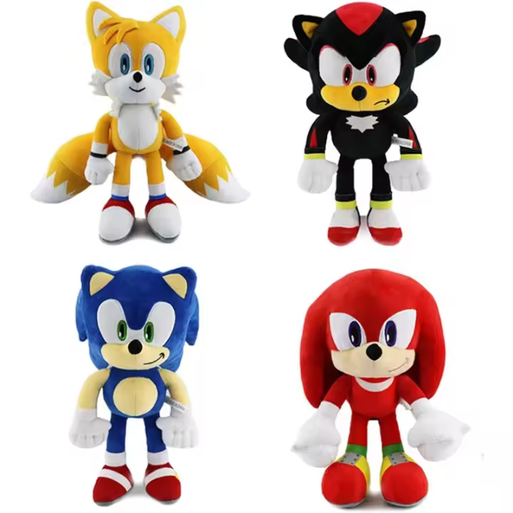Juguetes de peluche para el erizo, muñecos para nudillos, Shadow Tails, 4 piezas, 11,8" - 1
