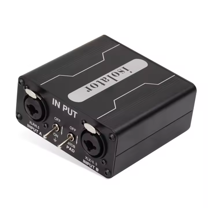 Aislador de Audio GX200, mezclador de doble canal 6,5 XLR, aislador de Audio, mezclador de ruido y sonido de corriente, micrófono, filtro de tierra común - 1