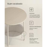 Mesa Lateral Redonda Moderna Espaciosa para Sala de Estar, Dormitorio, Mesita de Noche - details 82
