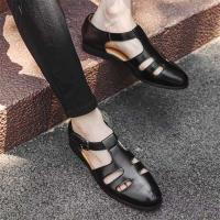 Sandalias de cuero suave de Pu, zapatos de playa cómodos hechos a mano, correa de hebilla de verano para hombre, zapatos casuales para exteriores - details 6