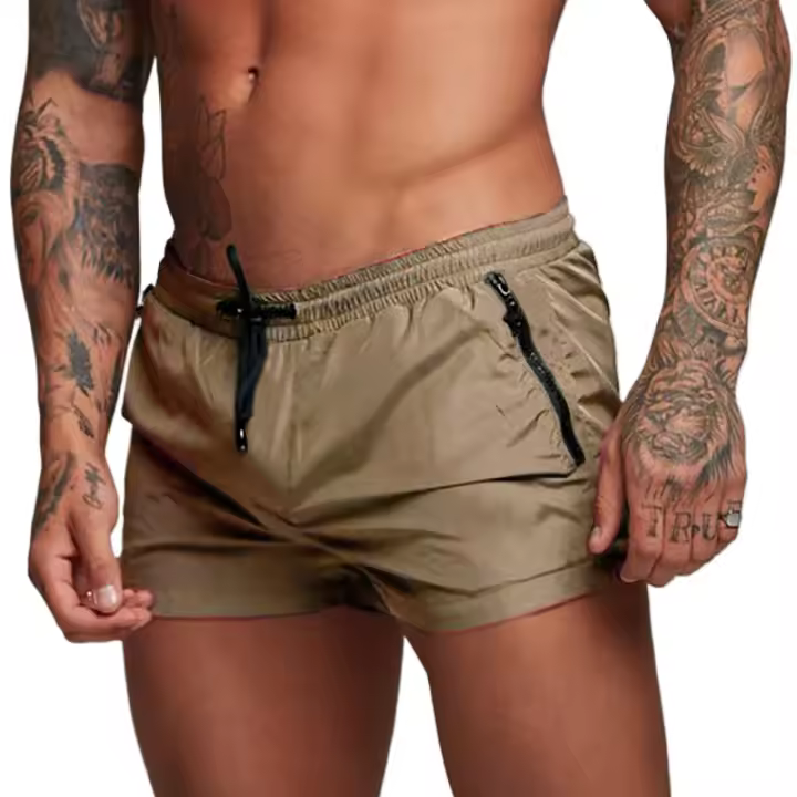2025 traje de baño de verano, calzoncillos de baño sexis para hombre, traje de baño para hombre, bañadores, Boxer, pantalones cortos de playa, tabla de Surf, ropa de mayo, traje sunga - 1