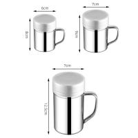 Tamiz vibratorio de suelo de cacao para condimentos con recipiente y mango de acero inoxidable, tamiz de café en polvo de azúcar, herramienta de cocina - details 4