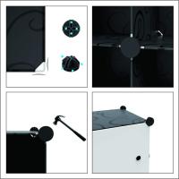 Armario Modular Portátil de 20 Compartimentos Guardarropa para Dormitorio con Barra para Colgar Ropa Compartimentos Más Profundos Aptos para Perchas - details 12