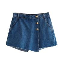 Nuevos Pantalones Cortos Vaqueros de Verano para Mujer Falda con Doble Botonadura, Pantalones Transfronterizos Y2K2024, Moda China Continental - details 4