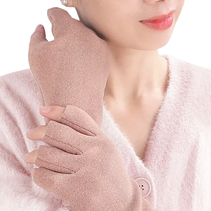 Guantes de medio dedo para montar en invierno, guante térmico para clima frío, regalo para esposa, novia, madre - 1