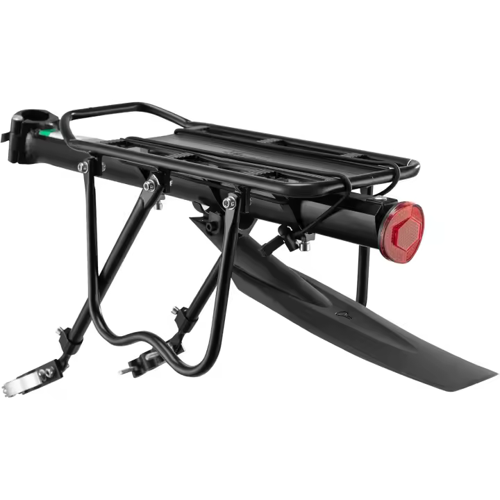 Portaequipajes Bicicleta Trasero, Portabultos Bicicleta MTB Liberación Rápido con/sin Guardabarros con Reflector para 24”-29” - 1