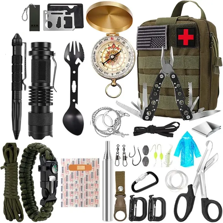 Kit de supervivencia para viajes al aire libre, botiquín multifuncional, kit de supervivencia para camping - 1