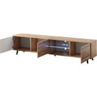 Mueble TV - 175 cm Ancho - Roble wotan - iluminación LED a Pilas - details 3