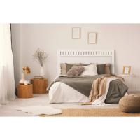 Cabecero Bora para Cama de 150 Fabricado en Madera Maciza de Pino insigni Acabado Blanco Satinado - details 1