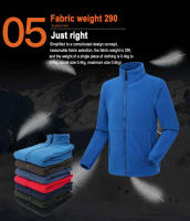 LNGXO Chaqueta de Polar para Hombres Cálida, Suave, A Prueba de Viento, Adecuada para Escalada, Acampada, Esquí Material de Poliéster con Forro de Vellón - details 7