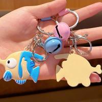 Llavero de pez payaso con correa para la muñeca, decoración de bolso cosido a mano, colgantes de dibujos animados de pez payaso, baratija, colgante de llave de dibujos animados de Anime con corazón para chica - details 5