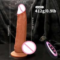 Leten-vibrador telescópico consolador Anal, masturbación vaginal, juegos para adultos, pene erótico femenino, juguetes sexuales, realista, calentado - details 6