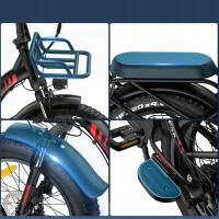 FAFREES F20 MAX Bicicleta Eléctrica Plegable, Frenos de Doble Disco + Cambios SHIMANO, Luz Solar, Neumáticos de 20*4,0 pulgadas de ancho, Batería de 48V 22.5Ah, Motor de 250W, Velocidad Máxima de 25km/h, Alcance de 100-120km, Pantalla LCD, Gris - details 5