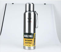 Large-capacity Thermos Cup 304 Stainless Steel Outdoor Portable Mountaineering Sports Water Bottle with Rope500/1500ml - details 27