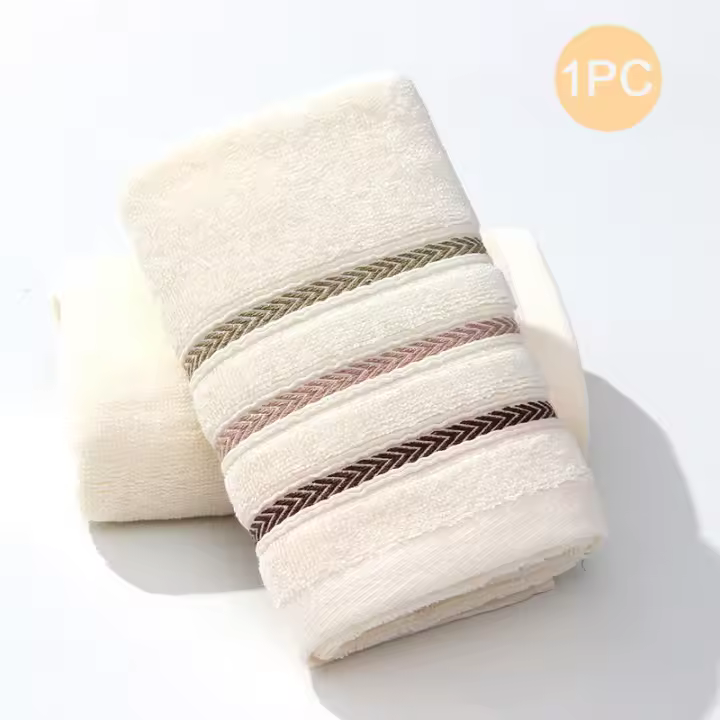 Toalla para el hogar de lavado de cara gruesa de algodón puro, toallas suaves de microfibra de secado rápido para afinidad, altamente absorbentes - 1
