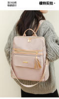 Mochila De Trabajo ligera para mujer, morral de viaje informal, resistente al agua, color negro y rosa - details 4