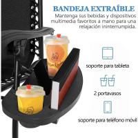 Tumbonas Plegables,Tumbonas Jardin Exterior Silla de Playa con Portavasos y Reposacabezas,Silla de Playa Ajustable para Jardín,Playa,Piscina,Terraza,Carga de 150 KG (Azul 1 Tumbonas) - details 13