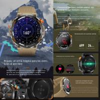 El Smart Watch militar para los hombres responde/hace la llamada, reloj elegante con el compás de la linterna del LED - details 2